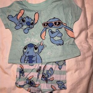 Disney Stitch Kids Pajama Set - Mint and Blue